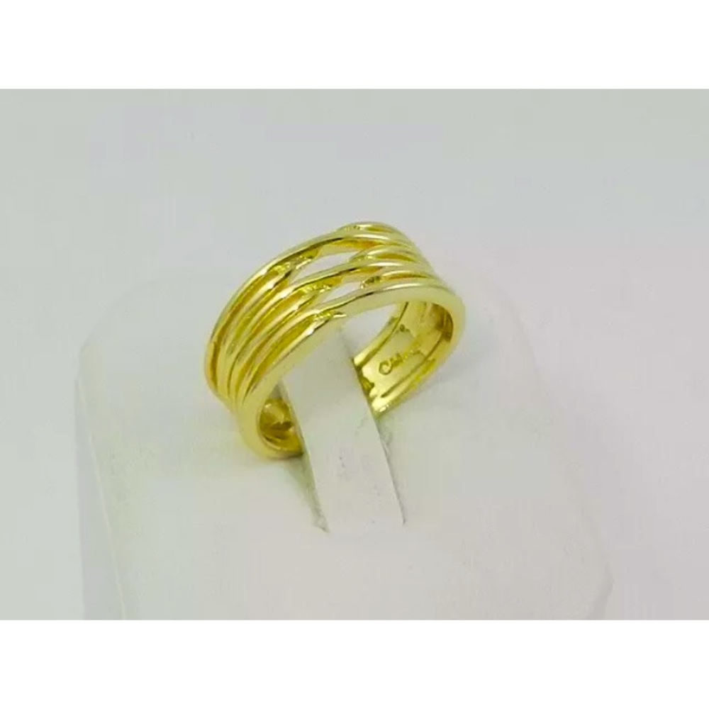 Essentials Criss-Cross Open Band Ring in Gold-Plate, 6